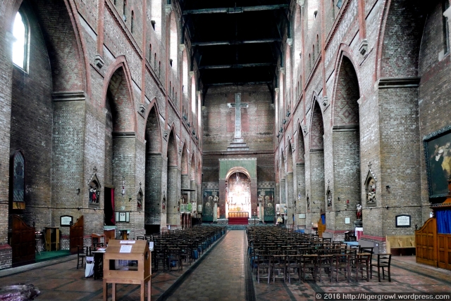 View along the nave to the altar